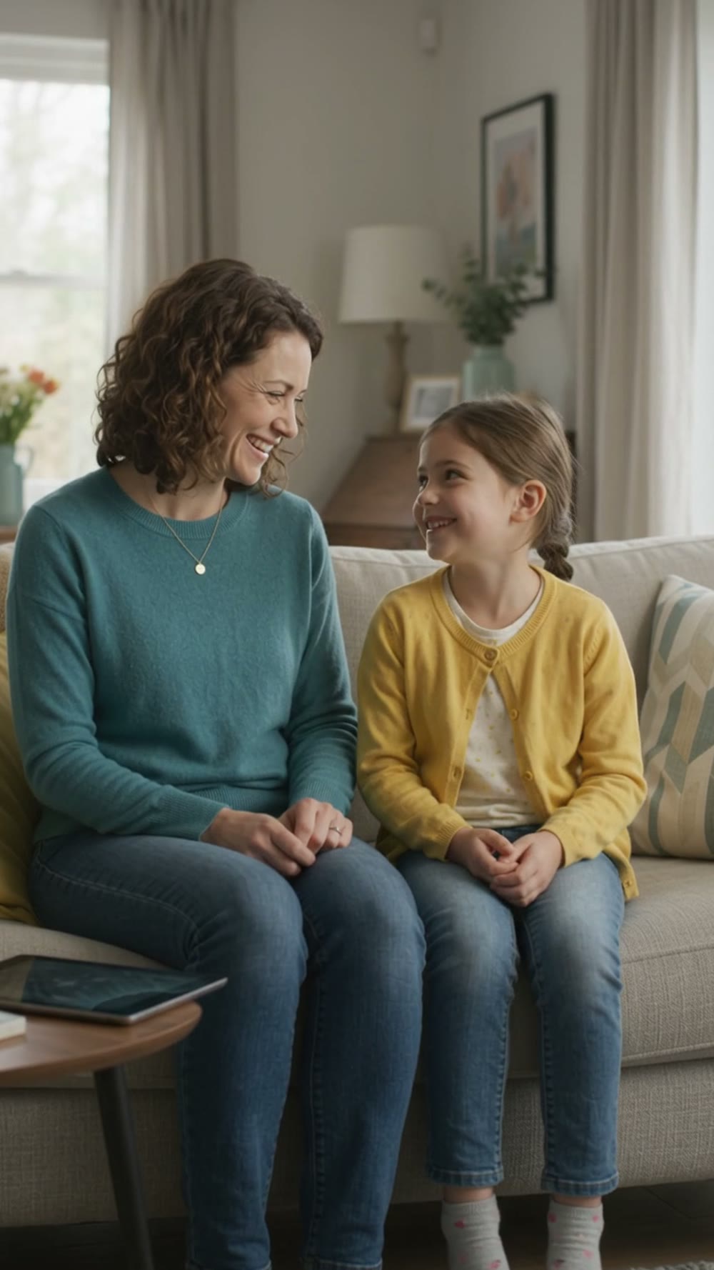 A mother and daughter enjoying time together, from the Be Human campaign.