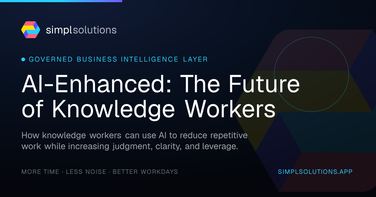 AI-Enhanced: The Future of Knowledge Workers - SimplSolutions graphic