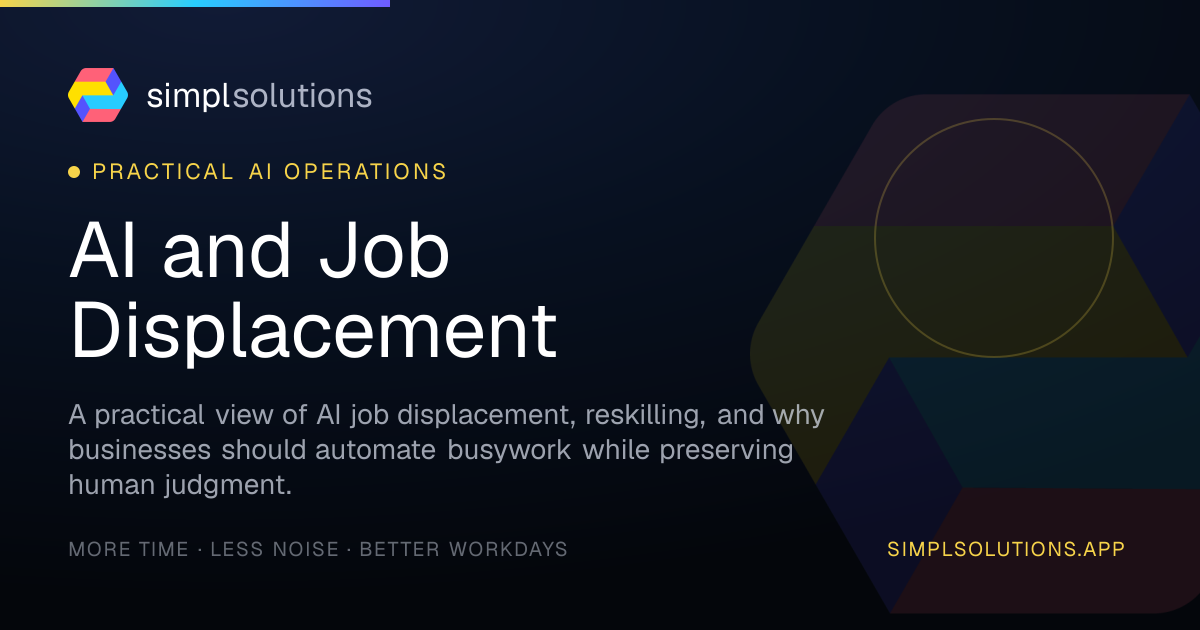 AI and Job Displacement - SimplSolutions graphic