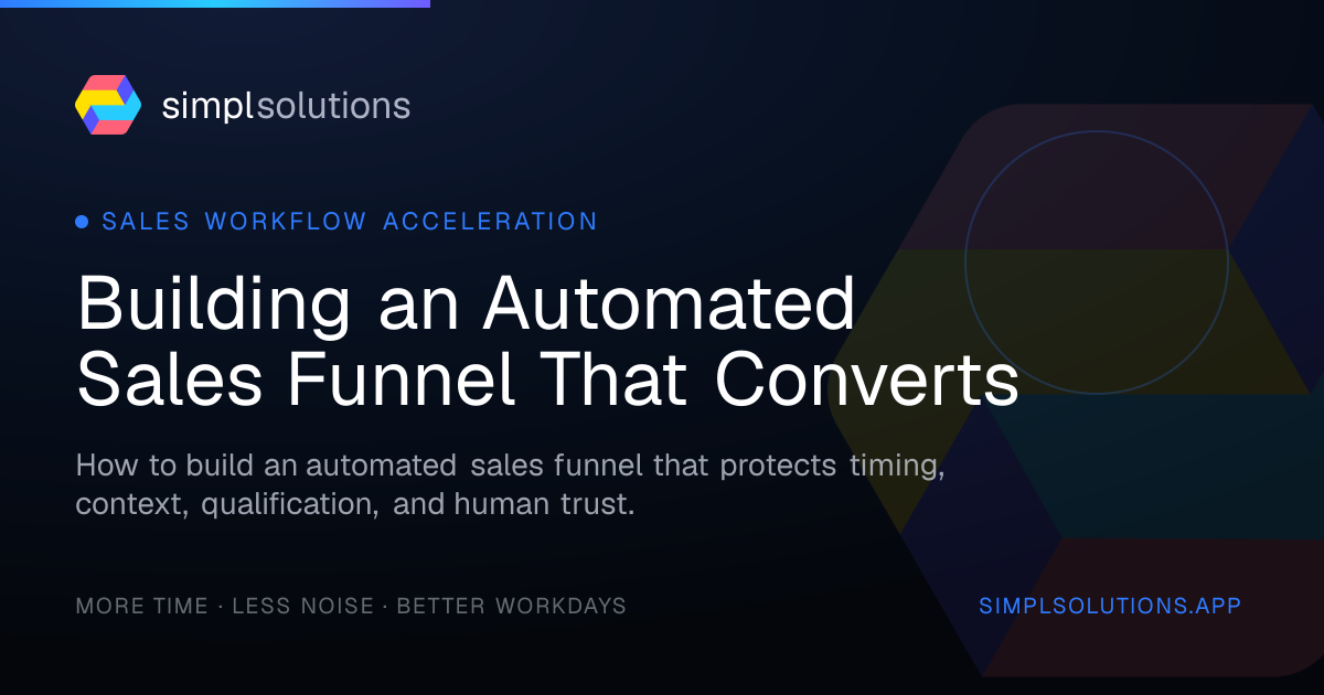 Building an Automated Sales Funnel That Converts - SimplSolutions graphic
