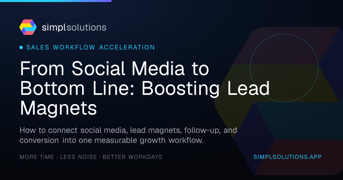 From Social Media to Bottom Line: Boosting Lead Magnets - SimplSolutions graphic